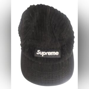 Supreme Vintage Corduroy Camp Cap in Black